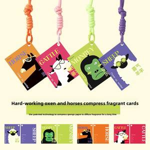 Nouvel assainisseur d'air pour <span class=keywords><strong>voiture</strong></span> avec pendentif parfumé et lumière intérieure pour armoire, décoration créative à suspendre en forme de carte - Product Image 2