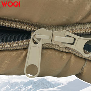 Saco de dormir Woqi Mummy para 3 estaciones, de nailon ligero y transpirable, para camping y senderismo, para adultos, longitud estándar, color caramelo. - Product Image 4