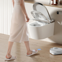 Haute Qualité Flottant WC Commode Pied Capteur Flip Électrique Intelligent Bidet Toilette Cuvette Salle De Bains Mur Accroché Toilette Intelligente