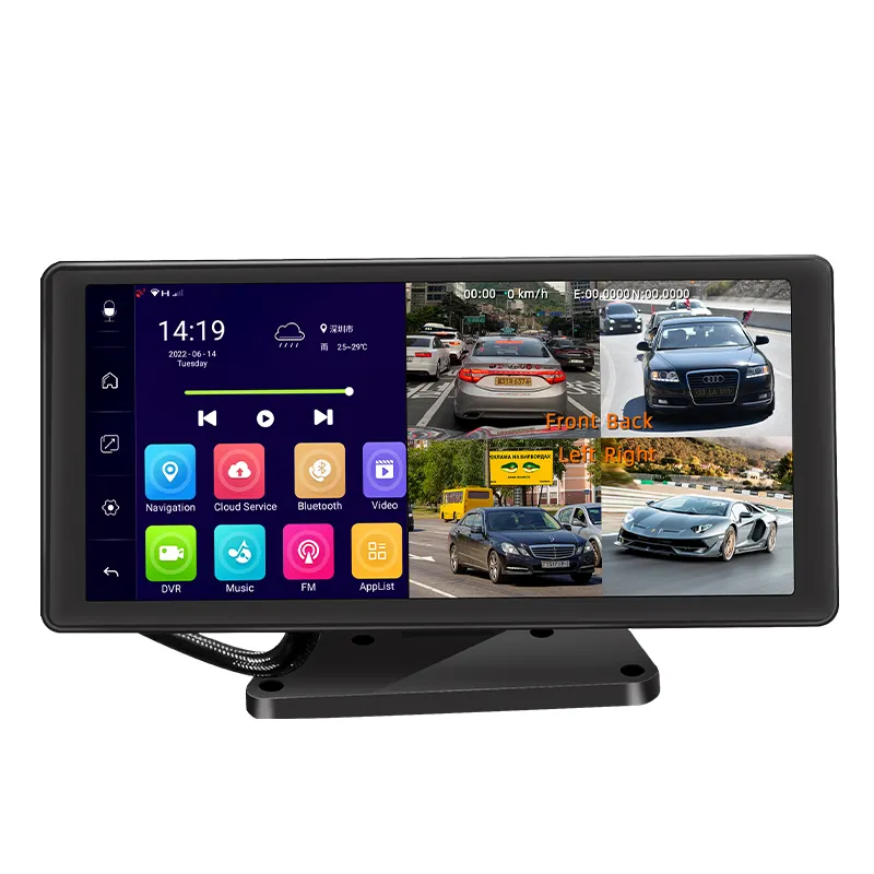 360 gradi Panorama Dash Cam 2k 4k 1080p 720p videoregistratore Dvr per veicoli 4 canali 4G navigazione GPS visione notturna auto scatola nera