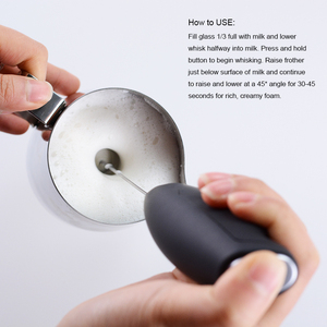 Kitchen <strong>Battery</strong> Milk Frother Wand Drink Mixer Foam Maker With Stand Automatic Handheld Electric Milk Frother