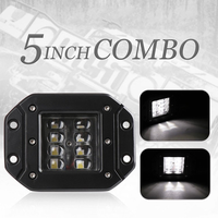 Arceau de travail Led, 2 pièces, automobile et Moto, lampe Led, 4x4 hors route, Rzr, 12W, 18W, 24W