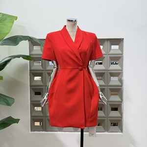 Abito da Donna Elegante a Maniche Corte Tinta Unita Nuova Collezione 2026 - Stile Boutique - Product Image 2