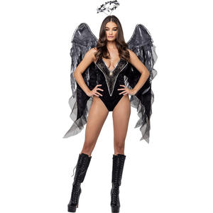 Costume d'<span class=keywords><strong>ange</strong></span> noir d'Halloween Costume de Cosplay Costume d'<span class=keywords><strong>ange</strong></span> féminin maléfique d'Halloween - Product Image 3