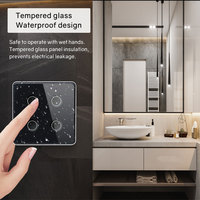 Interrupteurs d'éclairage intelligents Tuya TYSH 220v pour la maison intelligente, panneau concave de luxe, cadre en métal, compatible avec Alexa, interrupteur intelligent Tuya
