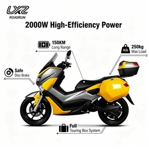 มอเตอร์ไซค์ไฟฟ้า 72V 2000W ที่เชื่อถือได้ พร้อมยางขนาด 12 นิ้ว สำหรับผู้ใหญ่ รองรับน้ำหนัก 250 กก. ความเร็ว 40-60 กม./ชม. - Product Image 4