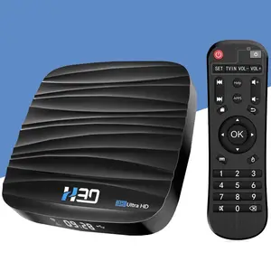 حار بيع التلفزيون مربع واي فاي h30 مجموعة أعلى مربع RK3318 الروبوت 10.0 4GB + 64GB 4k HD شبكة لاعب tvbox