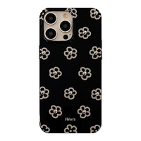 Fleur en perles argentées 3D adaptée pour coque de téléphone Apple 18promax, iPhone 17, cordon pour iPhone 13, coque souple en métal pour iPhone 11, coque souple pour iPhone 12