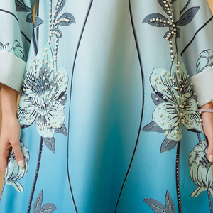 Nouvelle robe longue modeste de style Dubaï, en tissu de haute qualité, avec des paillettes, abaya pour femmes musulmanes, fournisseur - Product Image 2