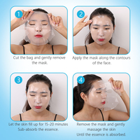 Masque en feuille de collagène hydro-gel coréen, vitamine C, glycérine, perle, masque facial en cristal de collagène, masque facial chinois