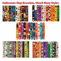 Bracelets claquant classiques EDWINENE pour Halloween, 48 bracelets à pression pour enfants, idéaux pour les sacs de fête