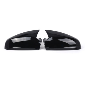 Opel Astra H Rearview Mirror Housing Glossy Black <b>ABS</b> Full Set 6428200 Adhesive On Type - Product Image 1