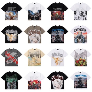 T-shirts pour <span class=keywords><strong>hommes</strong></span> de marque célèbre en gros, nouvelle collection, motif émotions mixtes, t-shirt à manches courtes avec strass pour <span class=keywords><strong>hommes</strong></span> - Product Image 4