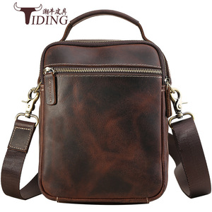 Tiding Men's Messenger <b>Bag</b> Genuine Leather Small Crossbody <b>Bag</b> Durable Outdoor Casual Style - Product Image 3