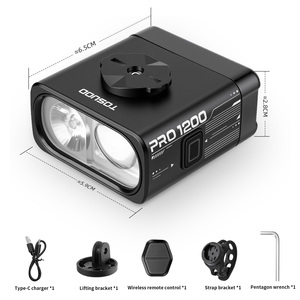 TOSUOD Faro per Bicicletta Impermeabile <span class=keywords><strong>4000mAh</strong></span>, Luce Notturna a Sgancio Rapido per Bici da Montagna, Strada e Pieghevole - Product Image 5