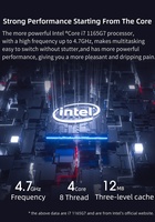 Komputer mikro In-tel Core I7 1165G7 2 port jaringan DDR4 memori WiFi BT 5G 2 RJ45 LAN RS232 COM Pc Mini industri tanpa kipas