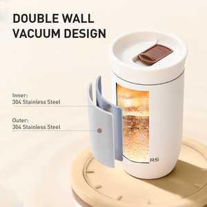 كوب قهوة حراري عصري للسفر من هيرز، مخصص بالجملة من المصنع، مع غطاء منزلق - Product Image 3