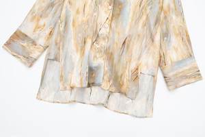 Ingrosso Primavera 2026 Nuova Collezione Abbigliamento Donna Stile Europeo e Americano Camicie Tie-Dye Asimmetriche Pantaloni Dritti a Vita Alta Set Donna - Product Image 3
