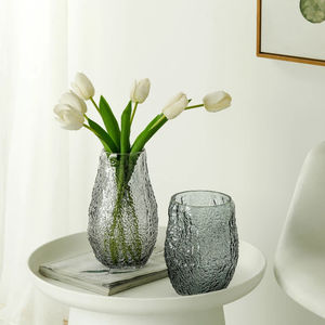 Jarrón de Cristal Transparente de Lujo Moderno, Estilo Nórdico Minimalista, con Diseño de Grietas de Hielo, Centro de Mesa para Bodas, Decoración Hidropónica para el Hogar, Venta al Por Mayor - Product Image 3