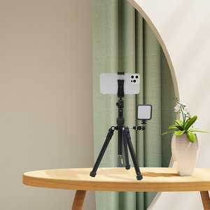 Trépied de table pour téléphone portable en alliage d'aluminium, 3 sections de pieds, verrouillage par bouton, portable avec support pour téléphone - Product Image 3