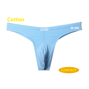 Nuovi Slip Sportivi da <span class=keywords><strong>Uomo</strong></span> a Vita Bassa Senza Cuciture, Biancheria Intima in Cotone Tinta Unita per Adulti, OEM all'Ingrosso - Product Image 1