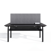 Poste de travail double électrique intelligent à hauteur réglable pour 2 personnes, table de bureau assis-debout, design ergonomique, vente en gros commerciale