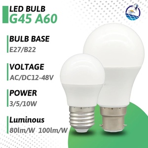 Ampoule LED basse tension DC 12V 24V 48V, culot E27 B22, pour système solaire, camping-car, marine, éclairage intérieur - Product Image 1