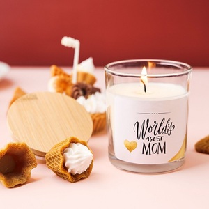 Huaming เทียนหอม<span class=keywords><strong>ก</strong></span>ลิ่นเทียนไขวันแม่ขี้ผึ้งถั่วเหลืองของขวัญวันเกิดชุดหรูหราที่ไม่ซ้ำใครแม่เทียนหอมที่มีโลโ<span class=keywords><strong>ก</strong></span>้ของฉันเอง - Product Image 1