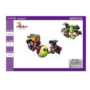 Giocattolo Interattivo per Animali Domestici con Corda di Cotone e Pallina da Tennis - Product Image 3