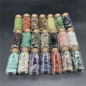 Crystals for Witchcraft Set of 24 Witch Crystals and Healing Stones Bulk Witchcraft Mini Bottles crystal chips bottles