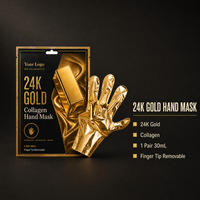 Masque pour les mains en collagène or 24 carats, gants hydratants, nourrissants et réparateurs, soin des mains, masque OEM, étiquette privée, 1 paire, 30 ml