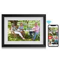 AMABOO 10.1 Inch Cloud Smart Solid Wood Touch Screen LCD Digital Photo Video Frame MP4 Video Playback MP3 Resolusi 1280x800