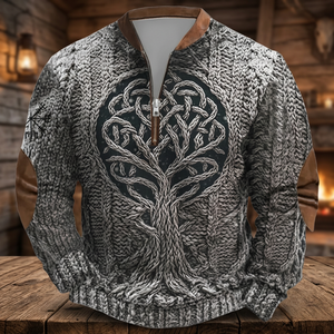 Newly <b>Men</b> Zipper Hooded Sports <b>Cardigan</b> Casual Regular Fit Solid Knitted Polyester/Cotton Winter Eco-Friendly Unlined Hoodie - Product Image 3