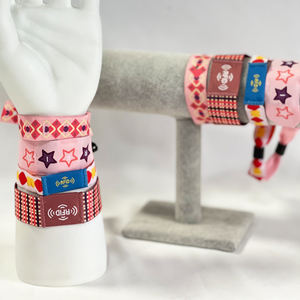 Venta al por mayor de alta calidad de poliéster personalizado Festival de la pulsera inteligente NFC programable RFID pulseras DE DOBLE TEJIDO - Product Image 5