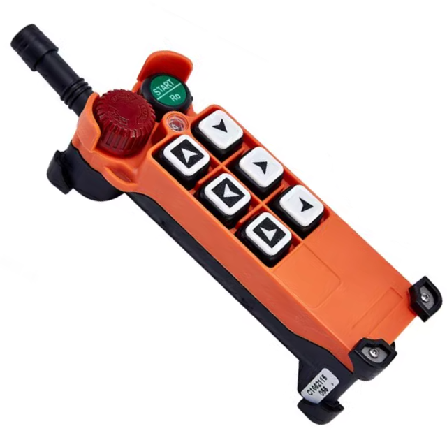 F21-E1 6key Crane Industrial Remote Control AC 220/380V DC 18-65V Metal FCC/CE Certified Customizable Logo Buttons up 100m Range