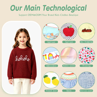 Pull de Noël brodé pour tout-petits, pull personnalisé pour enfants, col rond, certifié CPC CE, ODM OEM pour enfants