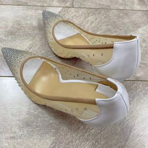 Sexy Transparent Luxury Rhinestones Crystals Woman Pump Shoes 10cm Heels Raw Leather Wedding Bridal Pumps Shoes Ladies Stilettos - Product Image 3
