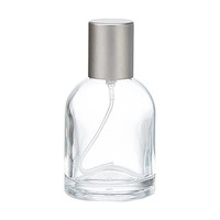 Bouchon de pompe de pulvérisation de luxe parfum en verre cylindrique transparent 10ml 30ml 50ml 100ml forme ronde pour emballage sérum et diffuseur