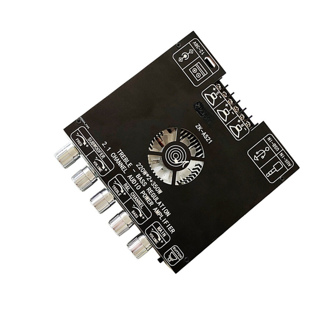 ZK-AS21 high and low tone subwoofer 220W * 2 + 350W 2.1 channel TPA3255 BT digital power amplifier board module