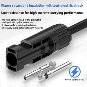 Водонепроницаемый разъем IP67 для солнечных панелей, 1500В, Т-образный, 3-контактный (штекер/гнездо), корпус из поликарбоната, 50А, для последовательного и параллельного подключения кабелей солнечных панелей постоянного тока - Product Image 3