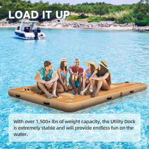 Plataforma Flotante Inflable de Alta Capacidad con Rampa Integrada <span class=keywords><strong>para</strong></span> Perros, Personalizada de Fábrica, 9'x6' 12'x6', con Tecnología Drop Stitch - Product Image 2