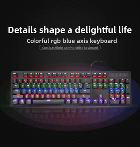 Mechanical <b>Keyboard</b> R8 Backlit Wired Gaming <b>Keyboard</b> Extra-Thin & Light, Latest Low Profile 87 Keys - Product Image 4