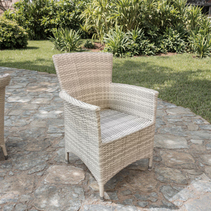 Sedia da giardino in vimini in vimini intrecciata a mano con ristorante esterno con Patio di lusso tradizionale - Product Image 3