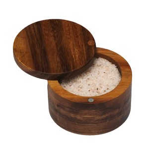 Wooden Salt Shaker Solid Wood With Lid Kitchen <b>Spice</b> <b>Jar</b> For Seasoning Storage - Product Image 5