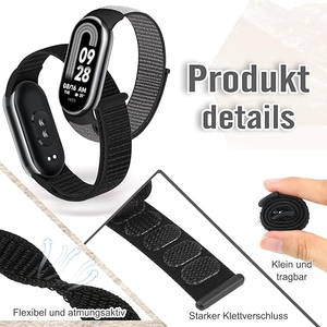 Correa de Repuesto de Nailon Ajustable con Velcro para <span class=keywords><strong>Xiaomi</strong></span> Smart Band 10/<span class=keywords><strong>Xiaomi</strong></span> Smart Band 9/<span class=keywords><strong>Xiaomi</strong></span> Smart Band 8 NFC - Product Image 4