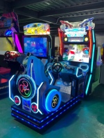 Simulateur de course automobile à monnayeur, machine de jeu d'arcade en métal pour centres de divertissement, version anglaise CE 110/220V, garantie à vie