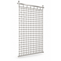 Panneaux décoratifs en treillis métallique, maille tissée en acier inoxydable pour plafond, rideau décoratif personnalisé, cloison
