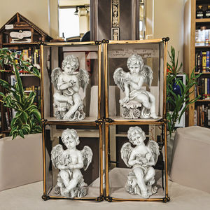 Statue d'ange chérubin en prière 3D à succès, figurine <span class=keywords><strong>de</strong></span> gardien agenouillée, ailes d'église, résine, <span class=keywords><strong>fibre</strong></span> <span class=keywords><strong>de</strong></span> <span class=keywords><strong>verre</strong></span>, décoration intérieure, commerce - Product Image 4