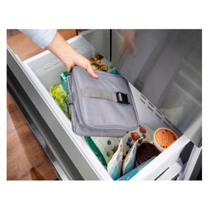 กระเป๋าเก็บความเย็นแบบพับได้ สีเทาหมอก ผลิตด้วยเทคโนโลยี EcoFreeze ใช้ซ้ำได้ พร้อมสายสะพายปรับระดับได้ - Product Image 3