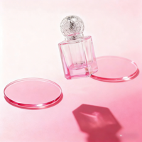 Flacons de parfum en verre transparent carrés personnalisables de 30 ml avec bouchon à vis et pulvérisateur